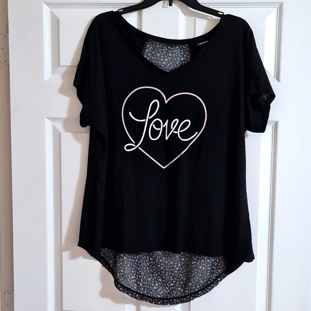 Torrid ladies black top size 0